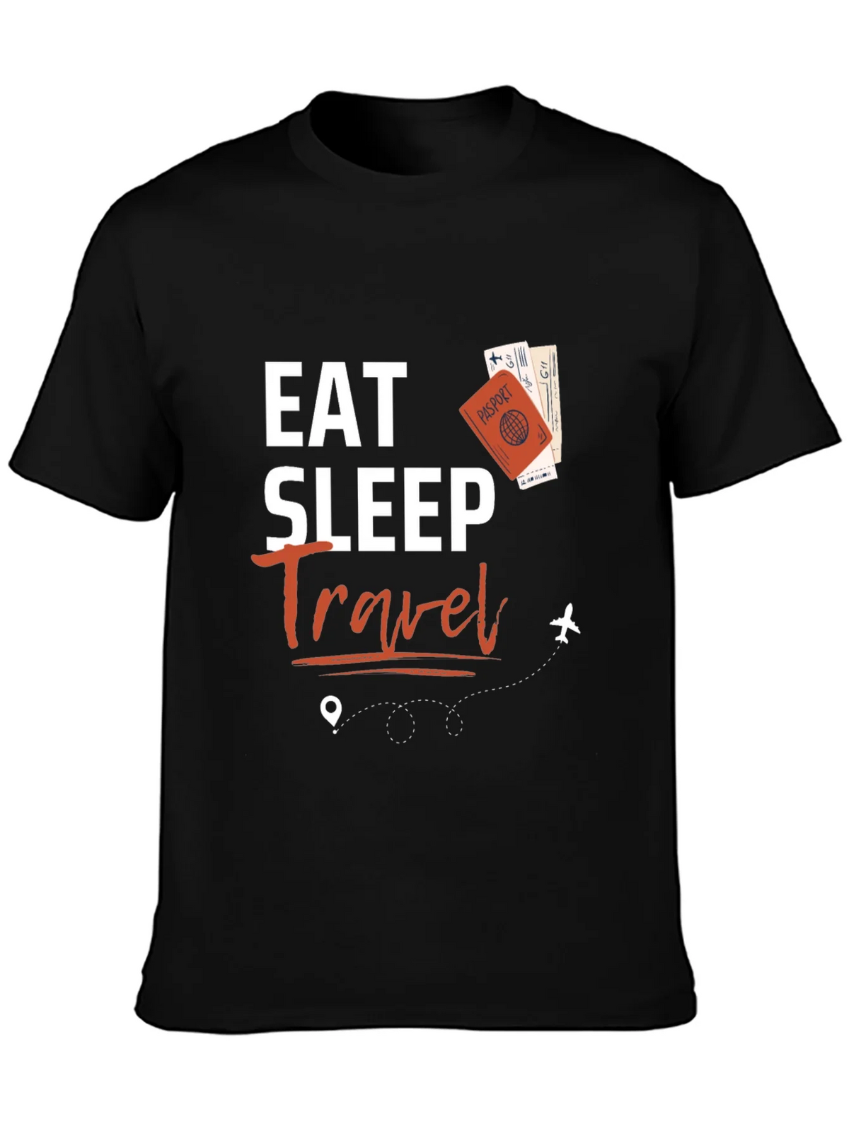 Eat Sleep Travel Black Graphic Tee product image 6