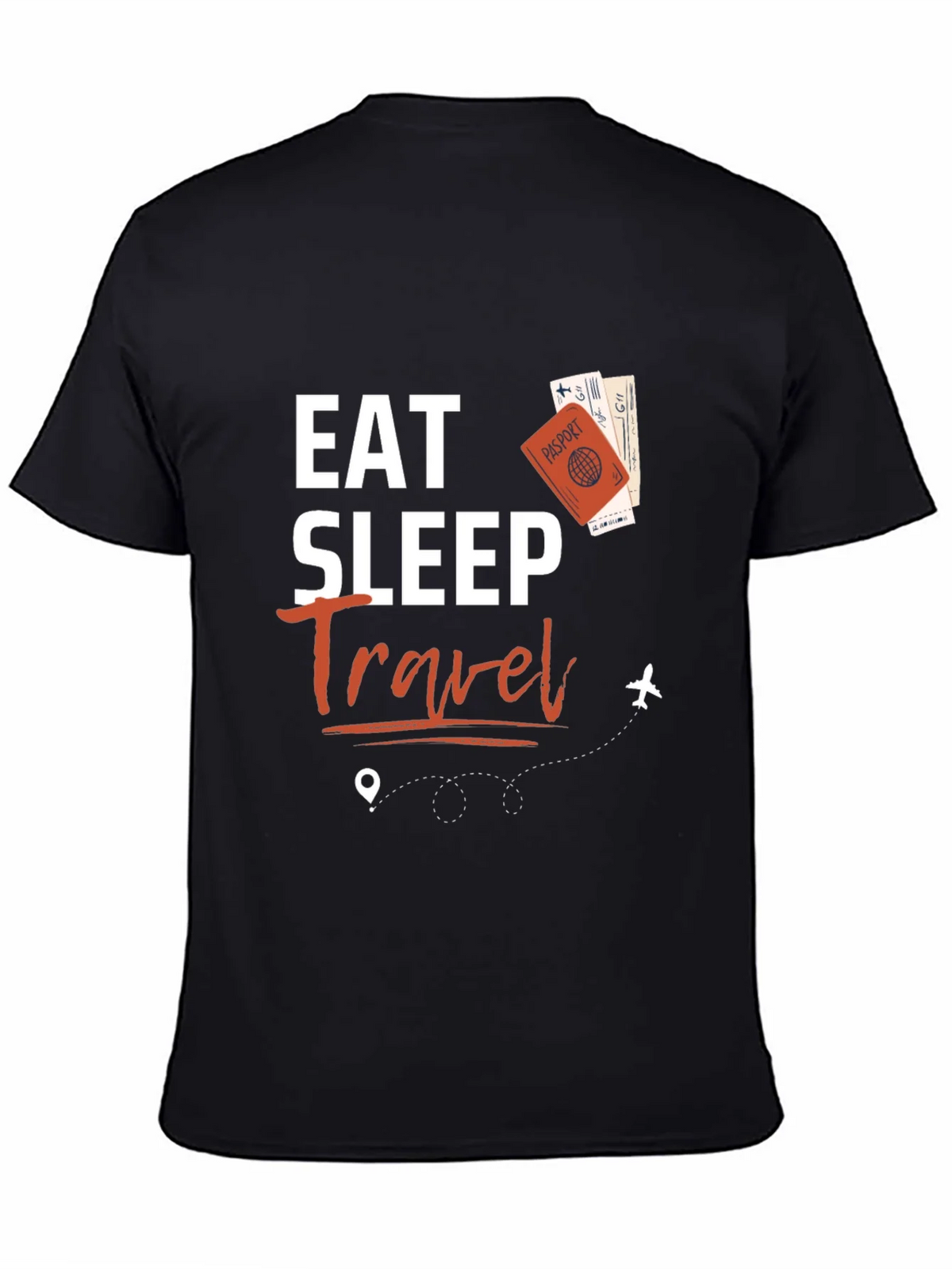 Eat Sleep Travel Black Graphic Tee product image 7