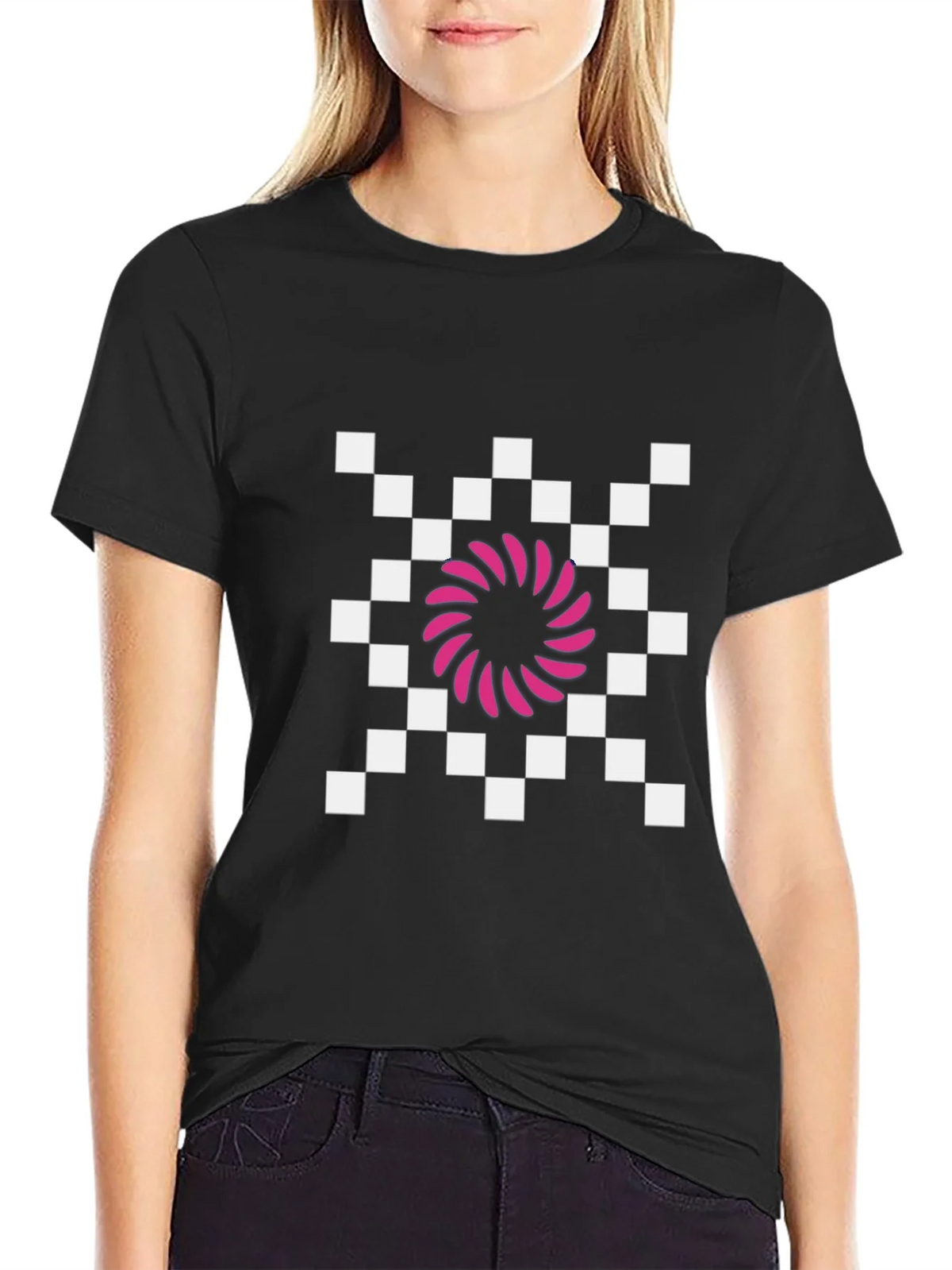 Retro Checkered Vortex T-Shirt product image 5