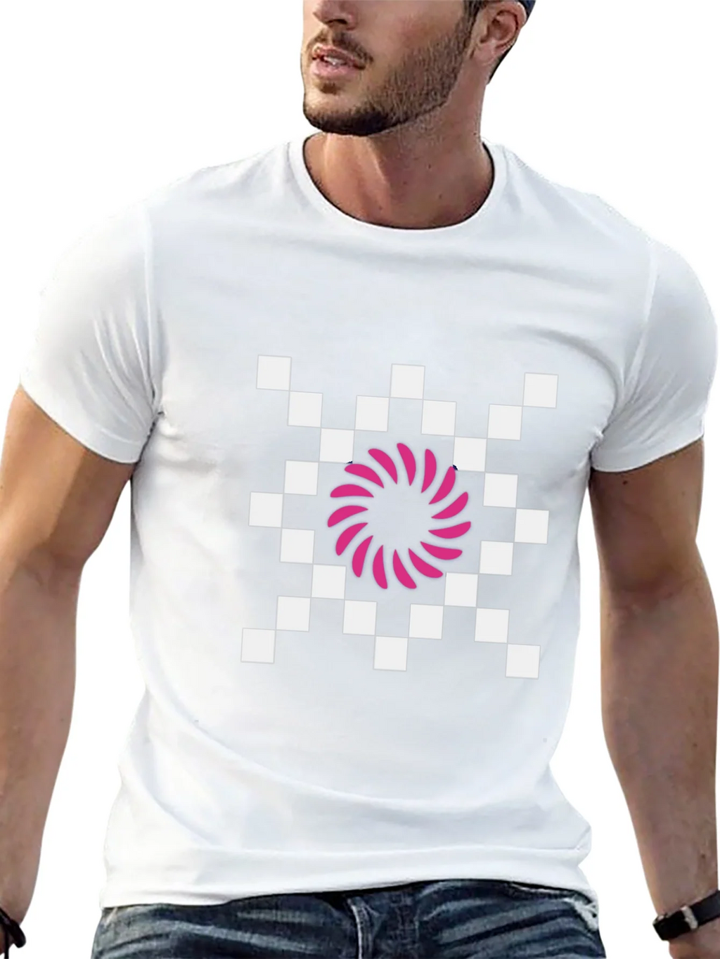 Retro Checkered Vortex T-Shirt product image 4