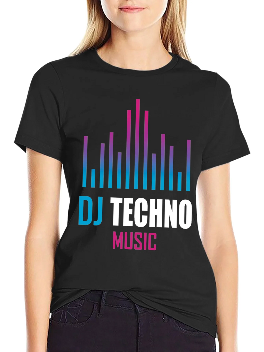 DJ Techno Music Graphic T-Shirt product image 5