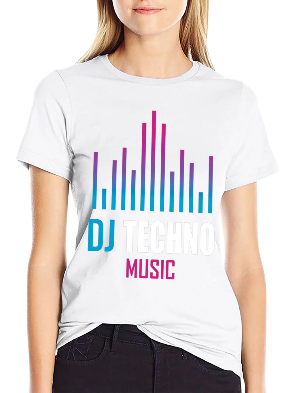 DJ Techno Music Graphic T-Shirt product image 11