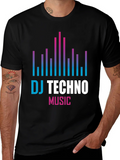 DJ Techno Music Graphic T-Shirt product image 1