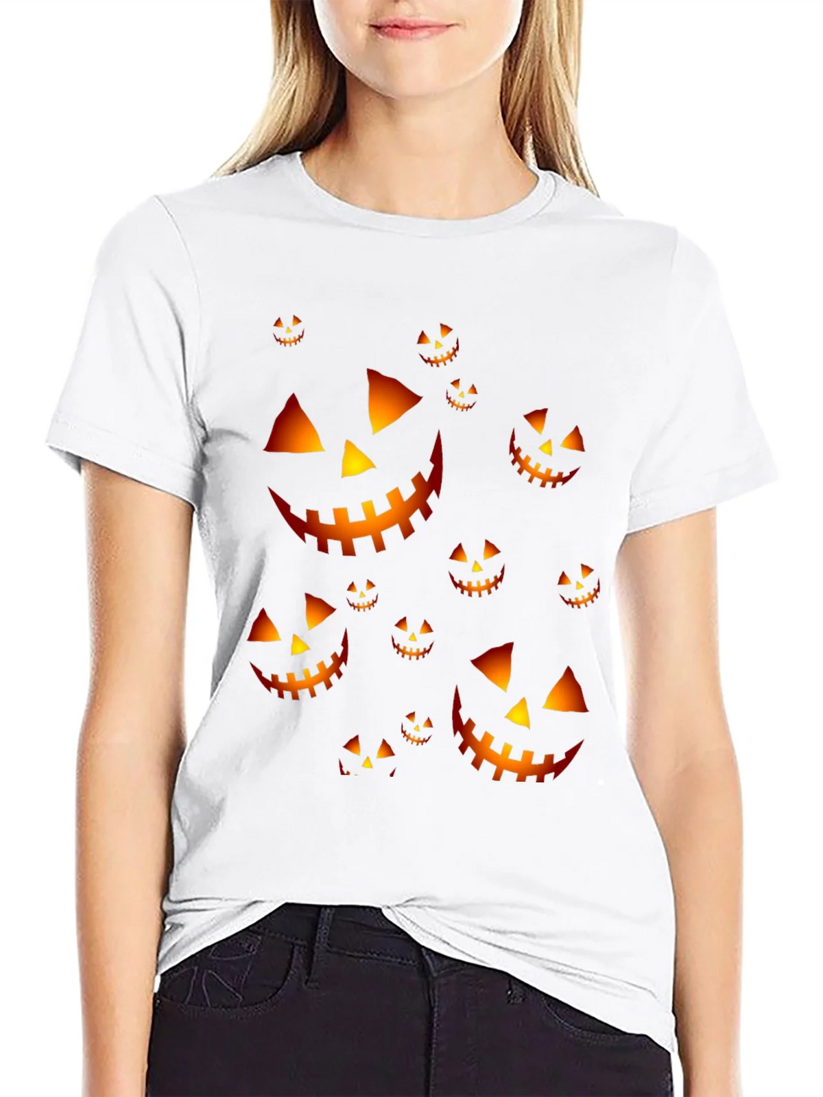 Halloween Pumpkin Face T-Shirt - Spooky Season product image 11