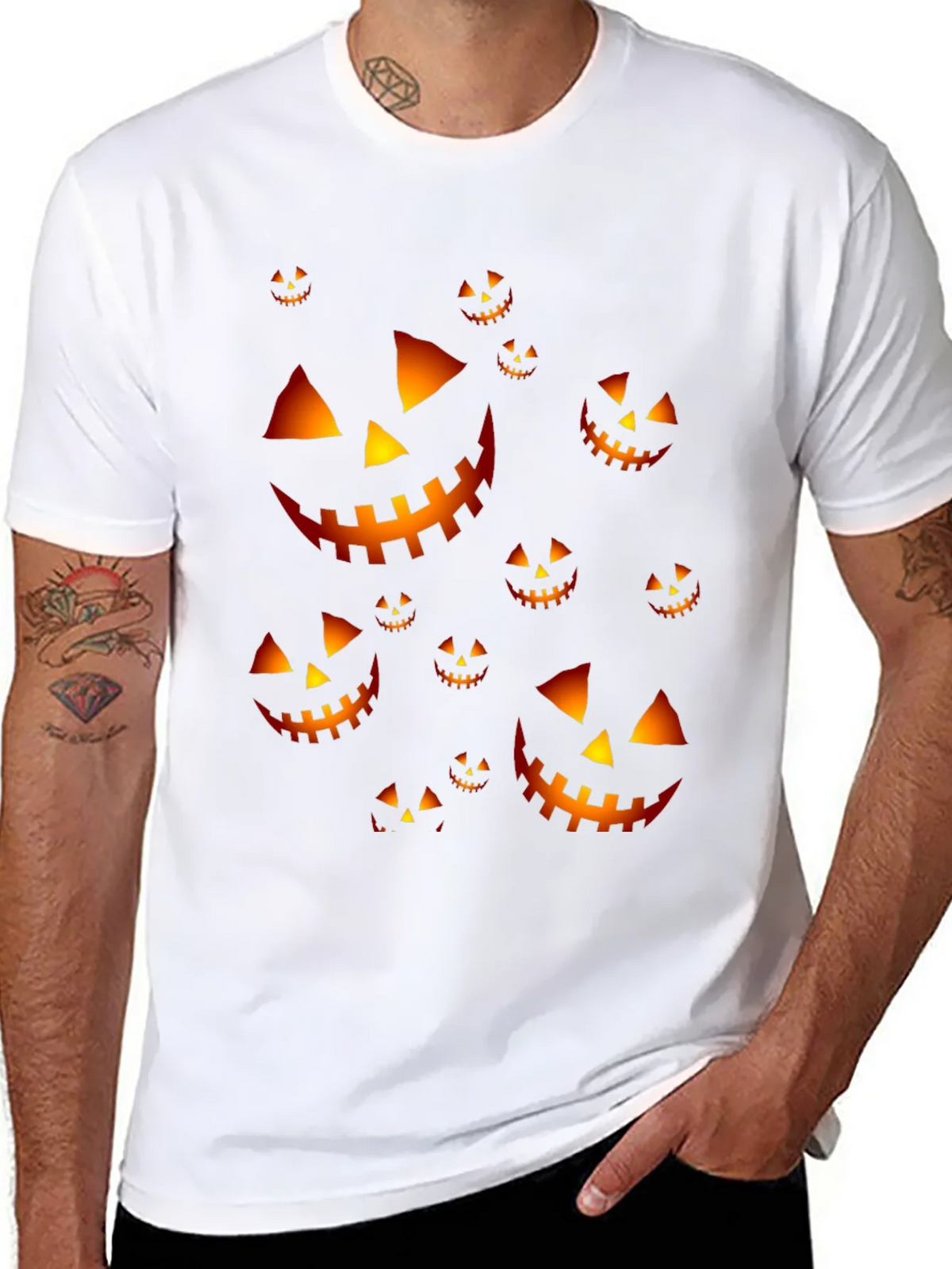 Halloween Pumpkin Face T-Shirt - Spooky Season product image 10
