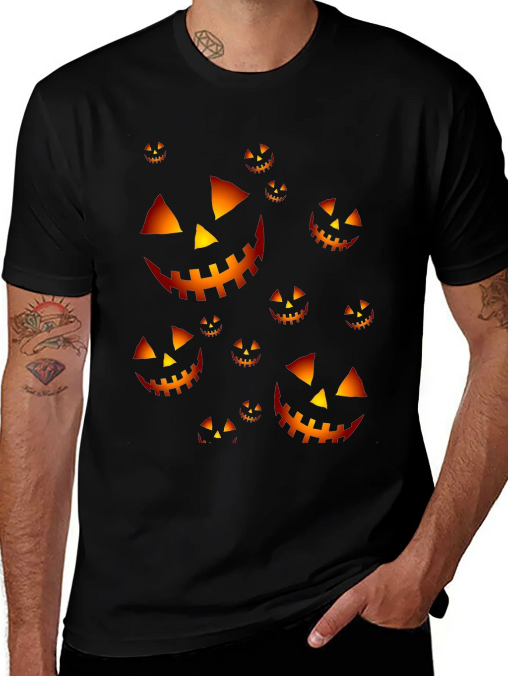 Halloween Pumpkin Face T-Shirt - Spooky Season product image 1