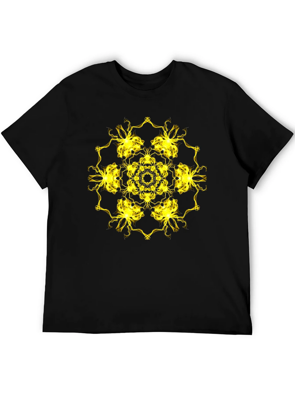 Electric Mandala Graphic Black T-Shirt product image 7