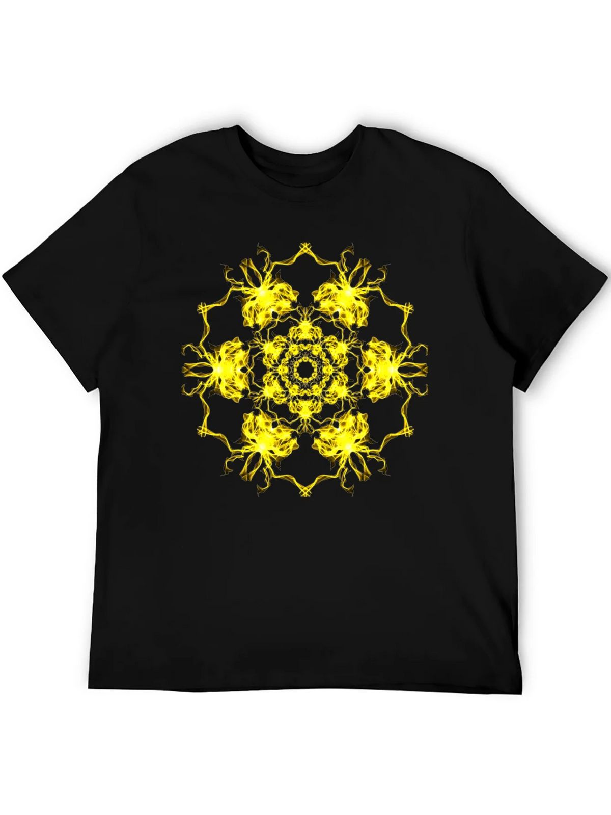 Electric Mandala Graphic Black T-Shirt product image 7