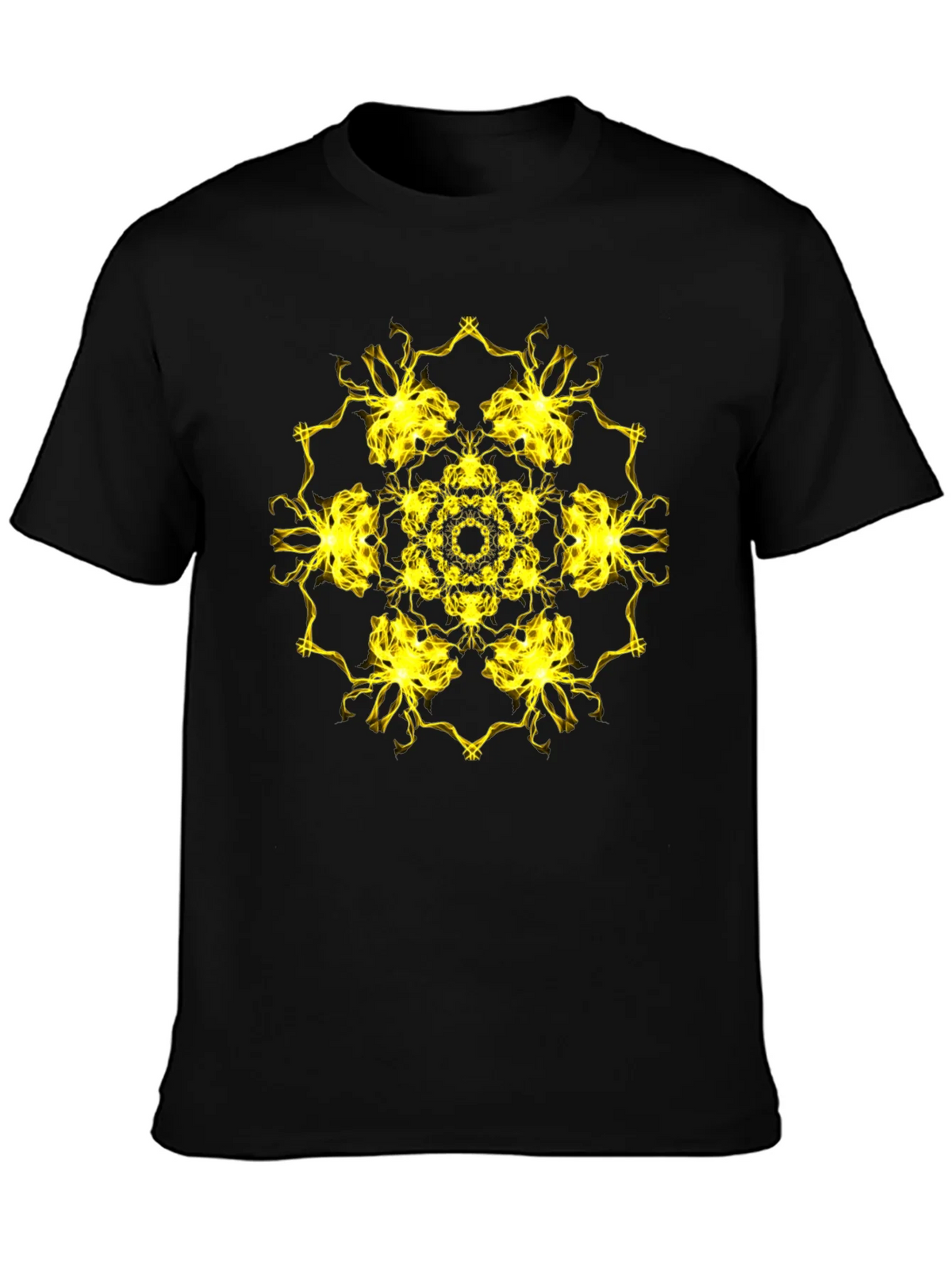Electric Mandala Graphic Black T-Shirt product image 5