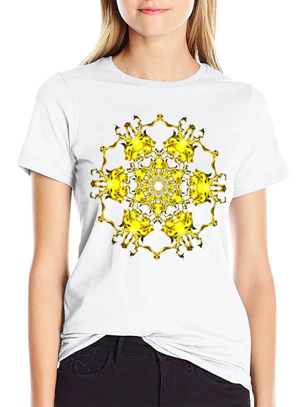 Electric Mandala Graphic Black T-Shirt product image 10