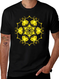 Electric Mandala Graphic Black T-Shirt product image 1