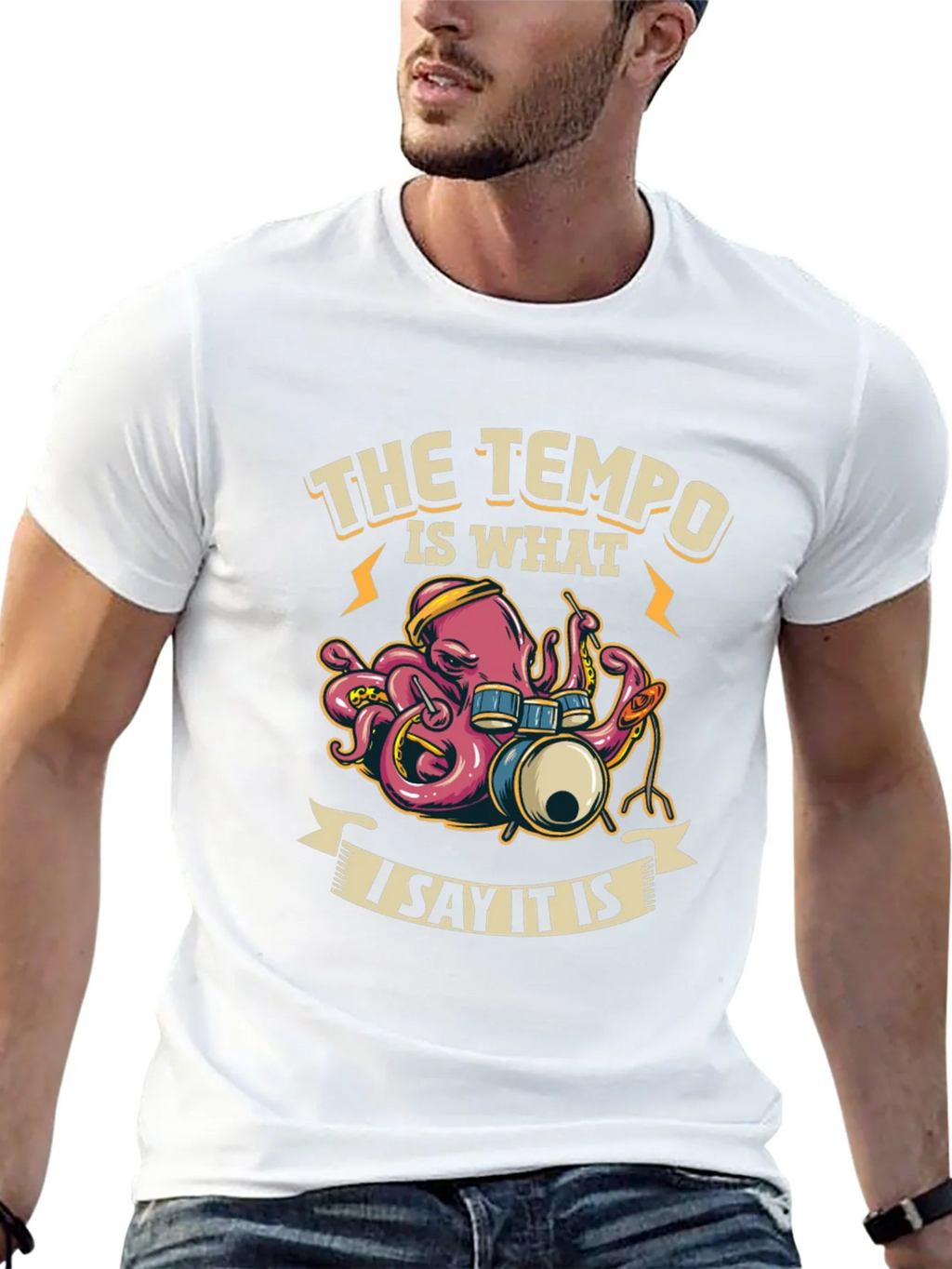 Tempo Octopus Drummer T-Shirt product image 4