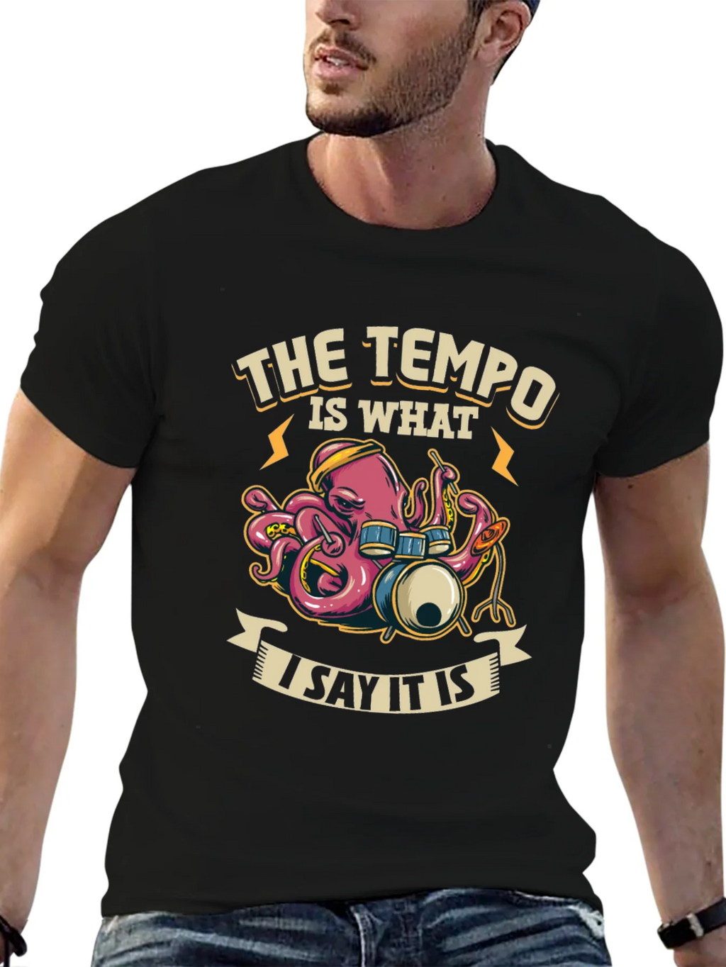 Tempo Octopus Drummer T-Shirt product image 9