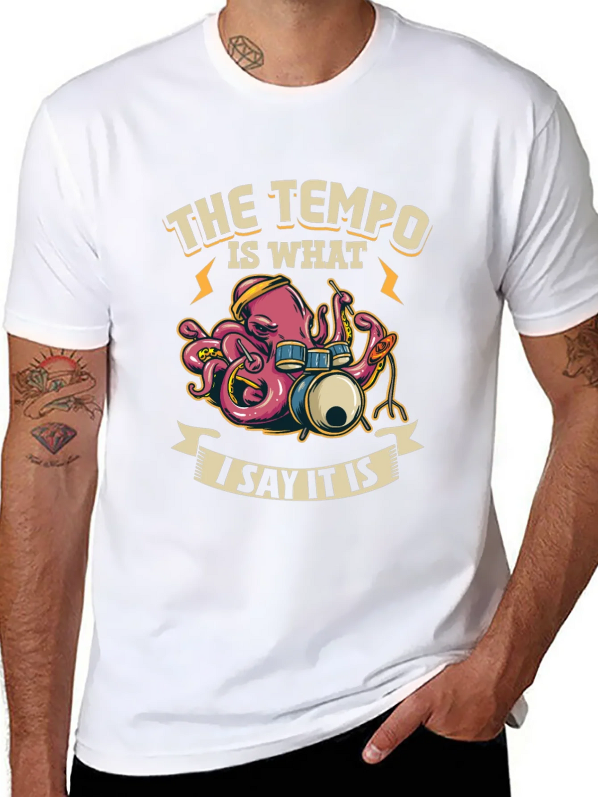 Tempo Octopus Drummer T-Shirt product image 10