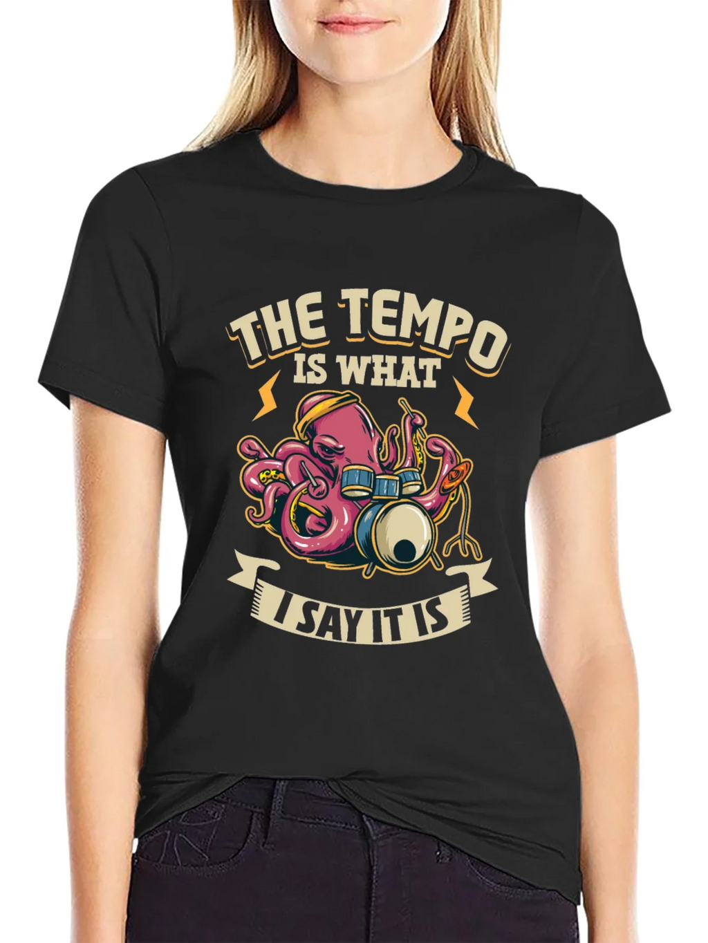 Tempo Octopus Drummer T-Shirt product image 5