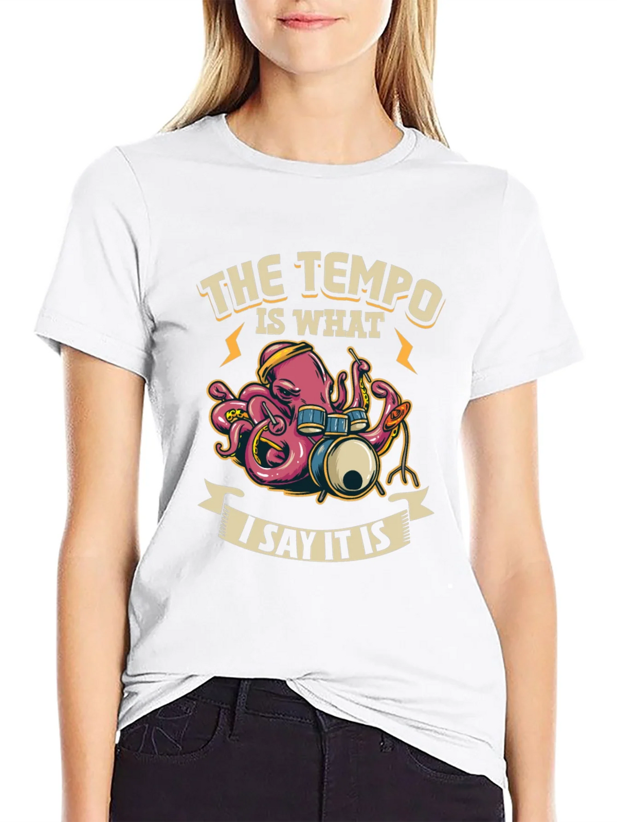 Tempo Octopus Drummer T-Shirt product image 11