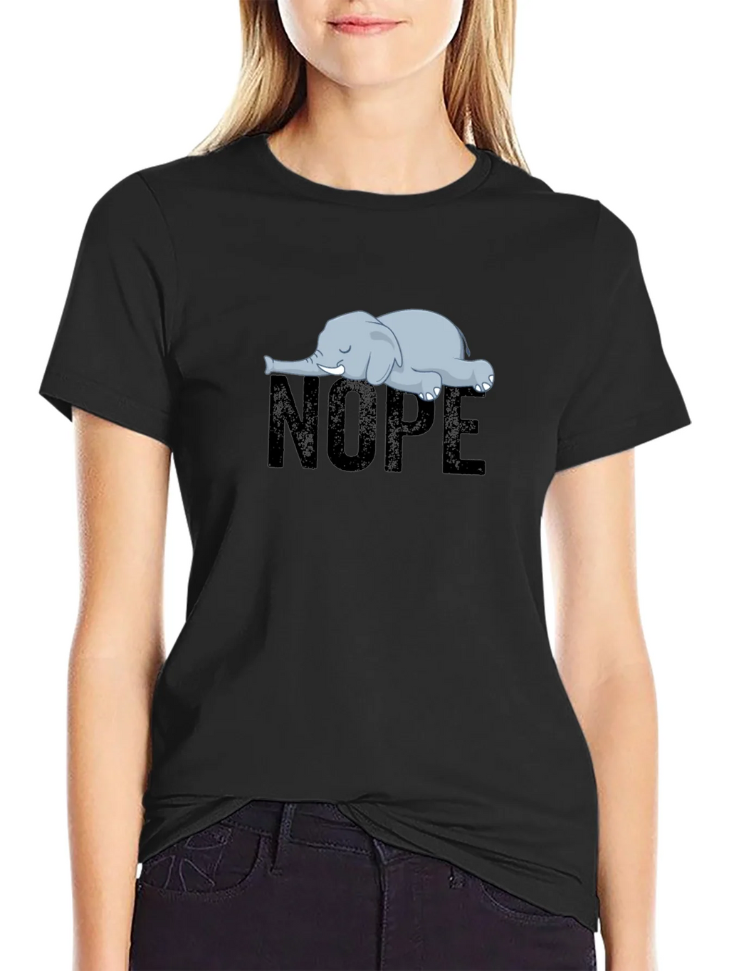 Nope Elephant Graphic T-Shirt - Unisex Relaxed Fit product image 5