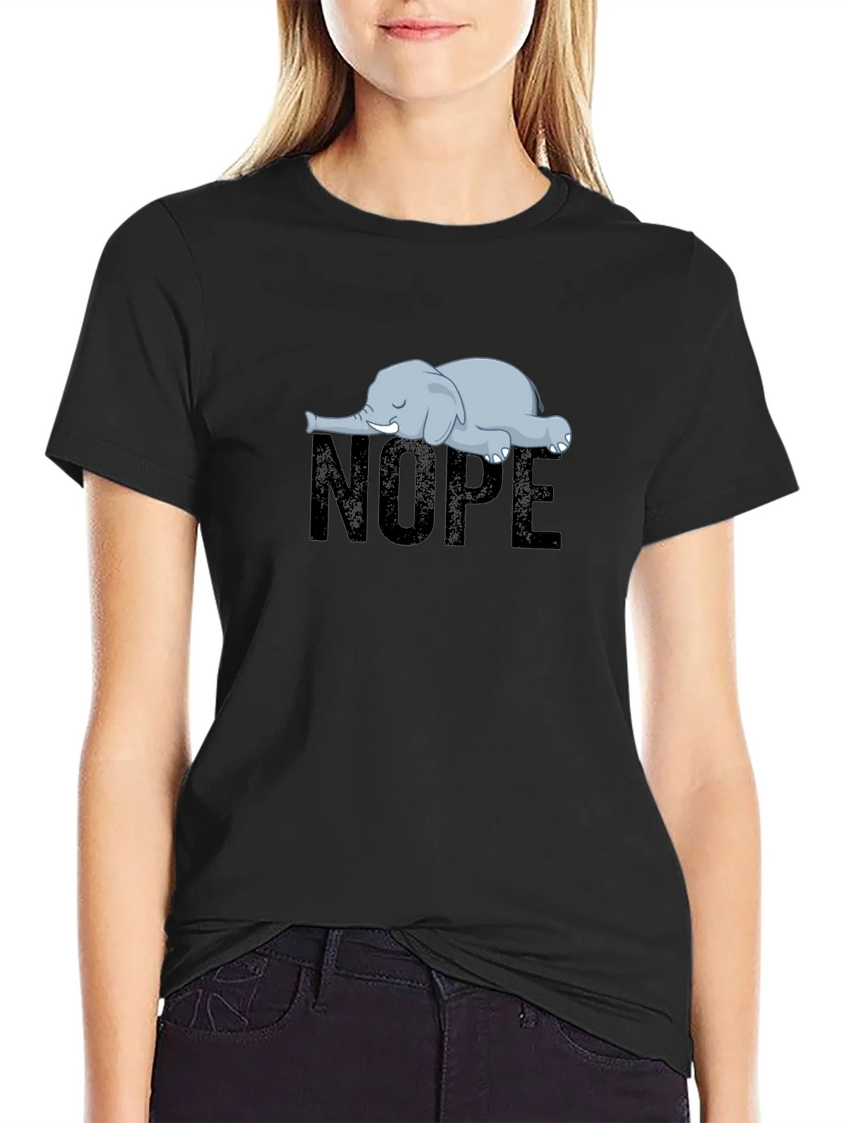 Nope Elephant Graphic T-Shirt - Unisex Relaxed Fit product image 5