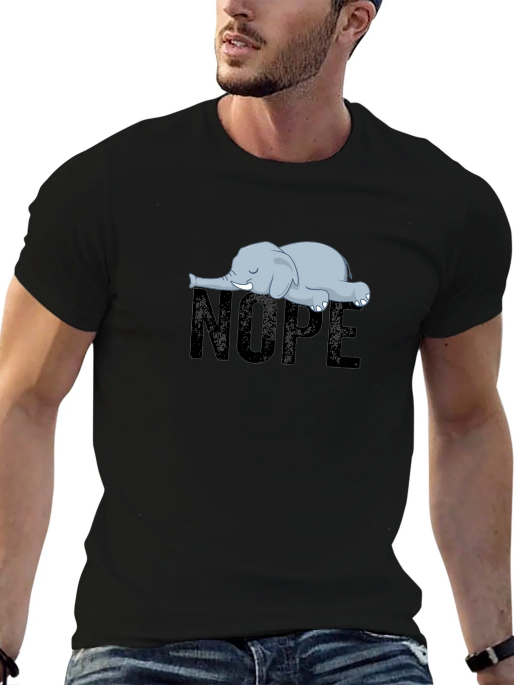 Nope Elephant Graphic T-Shirt - Unisex Relaxed Fit product image 9