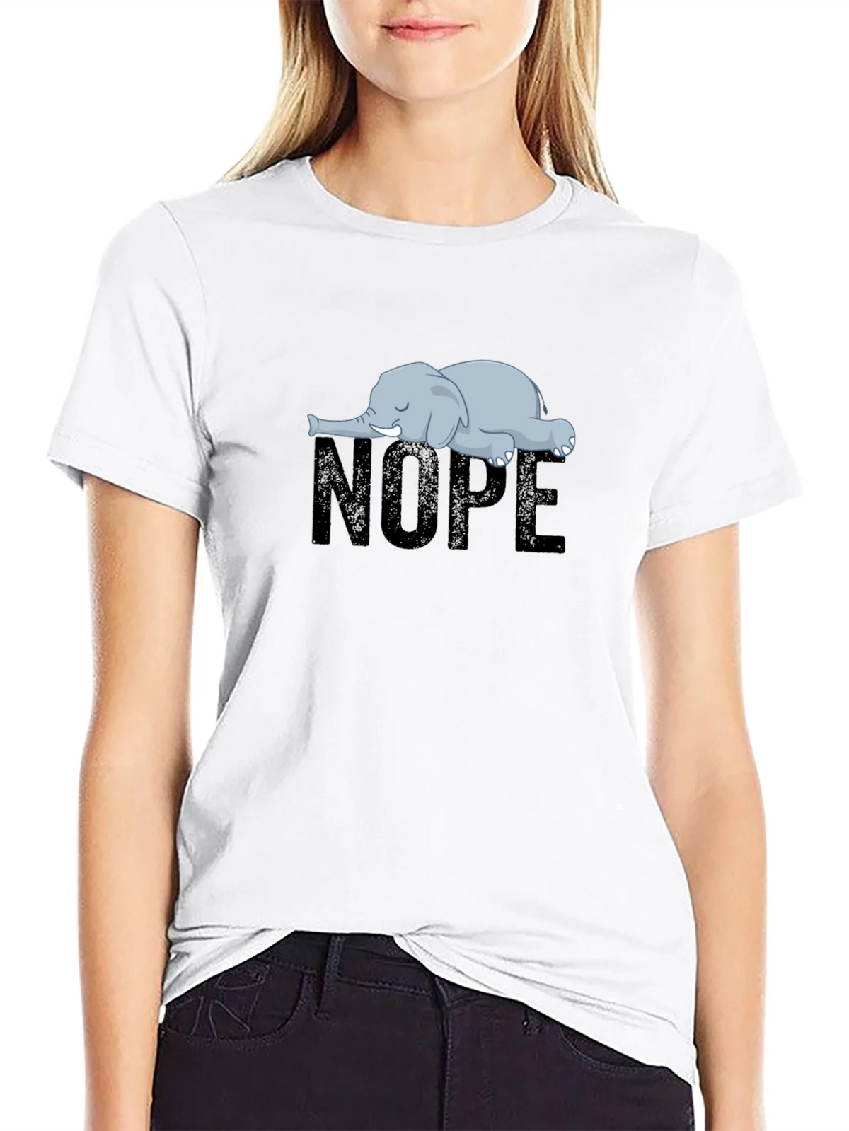 Nope Elephant Graphic T-Shirt - Unisex Relaxed Fit product image 11