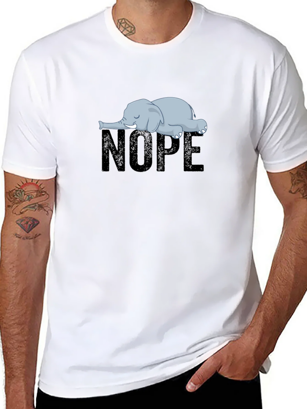 Nope Elephant Graphic T-Shirt - Unisex Relaxed Fit product image 10
