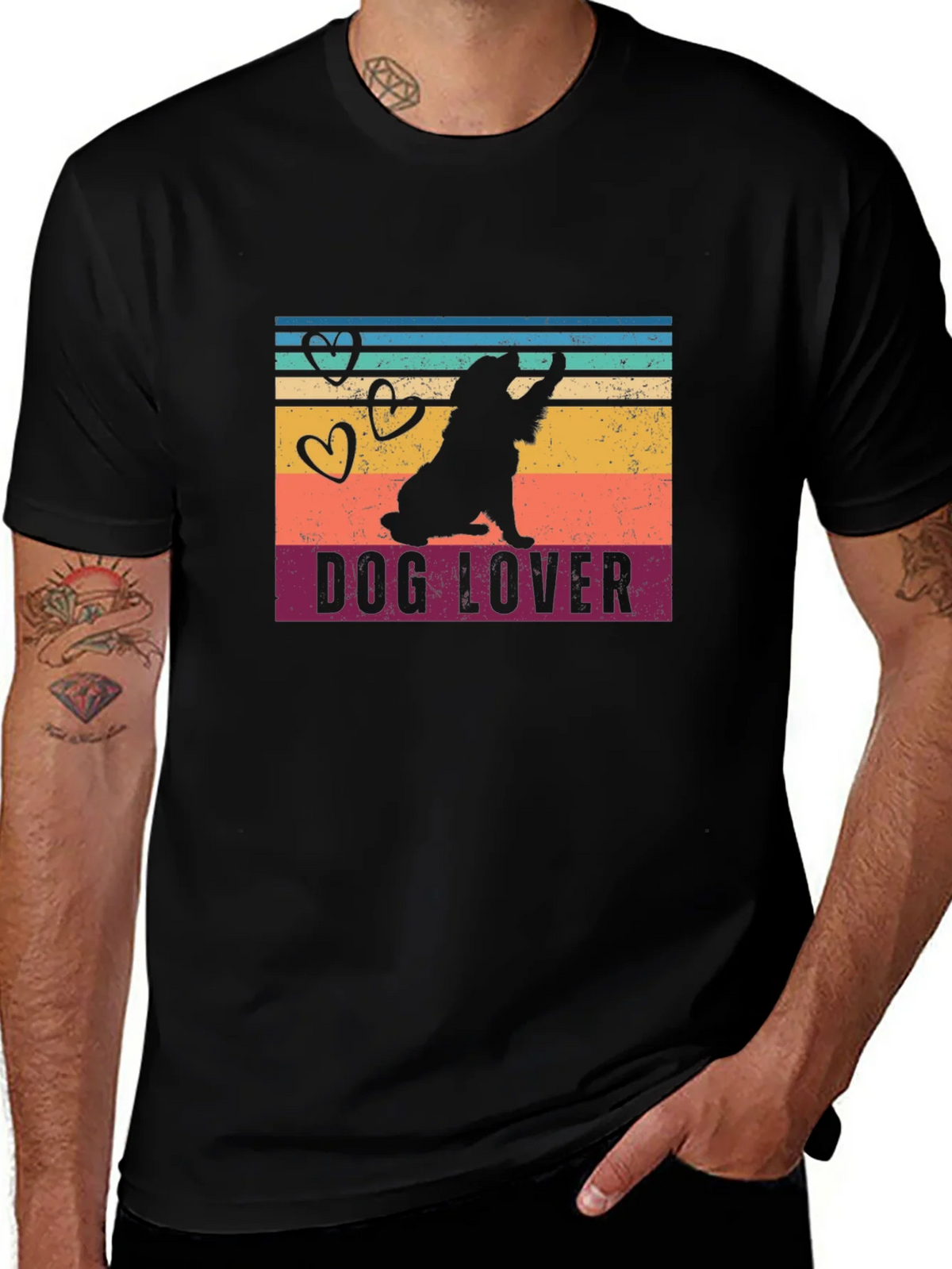 Dog Lover Graphic Tee - Retro Style product image 1