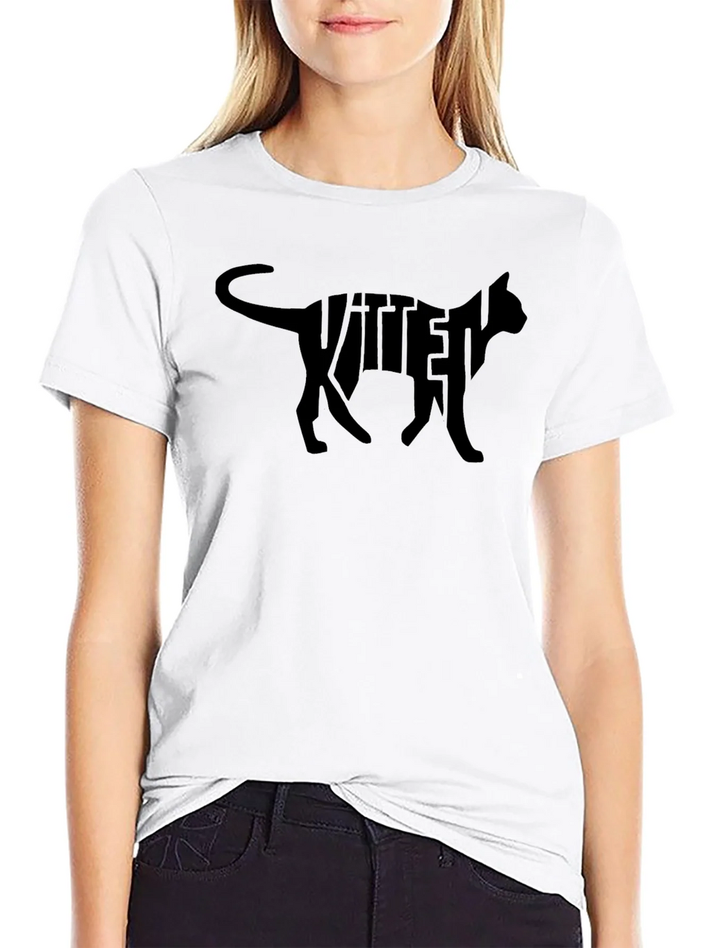 Kitten Cat Silhouette Graphic T-Shirt product image 11
