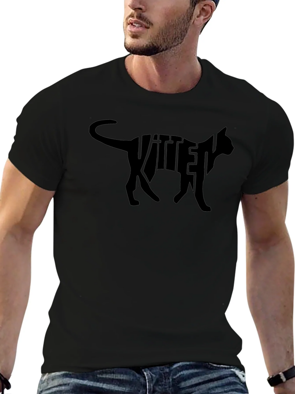 Kitten Cat Silhouette Graphic T-Shirt product image 9