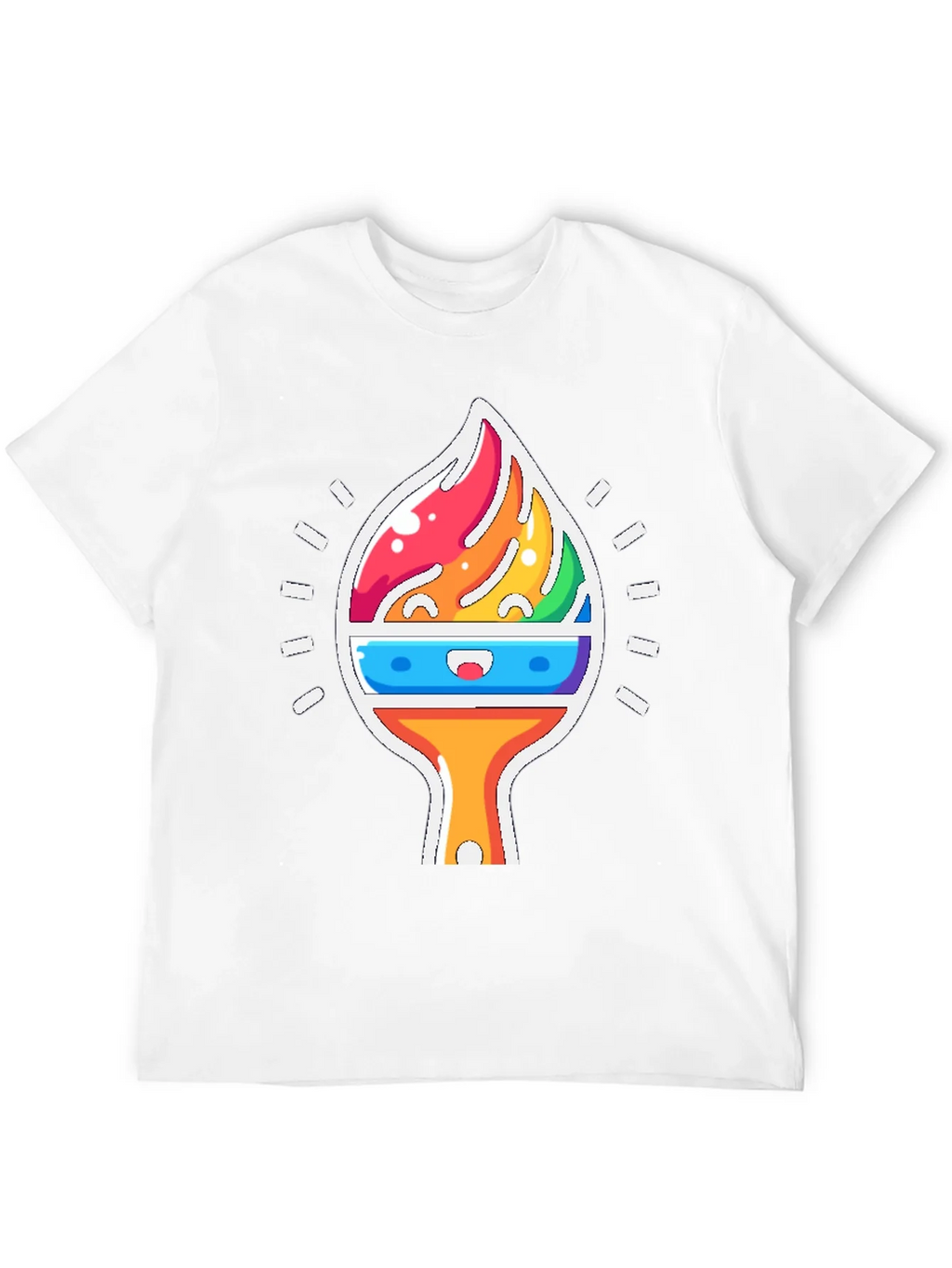 Rainbow Brushstroke Graphic Tee product image 3