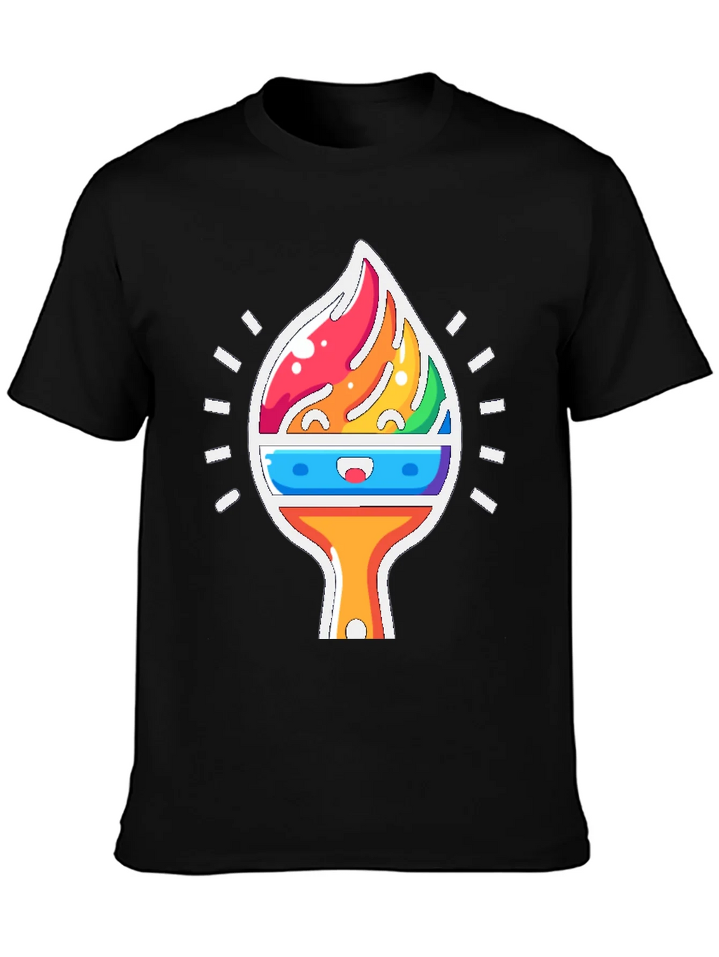 Rainbow Brushstroke Graphic Tee product image 6