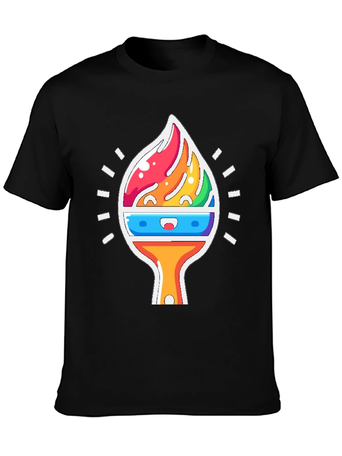 Rainbow Brushstroke Graphic Tee product image 6