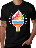 Rainbow Brushstroke Graphic Tee product image 1