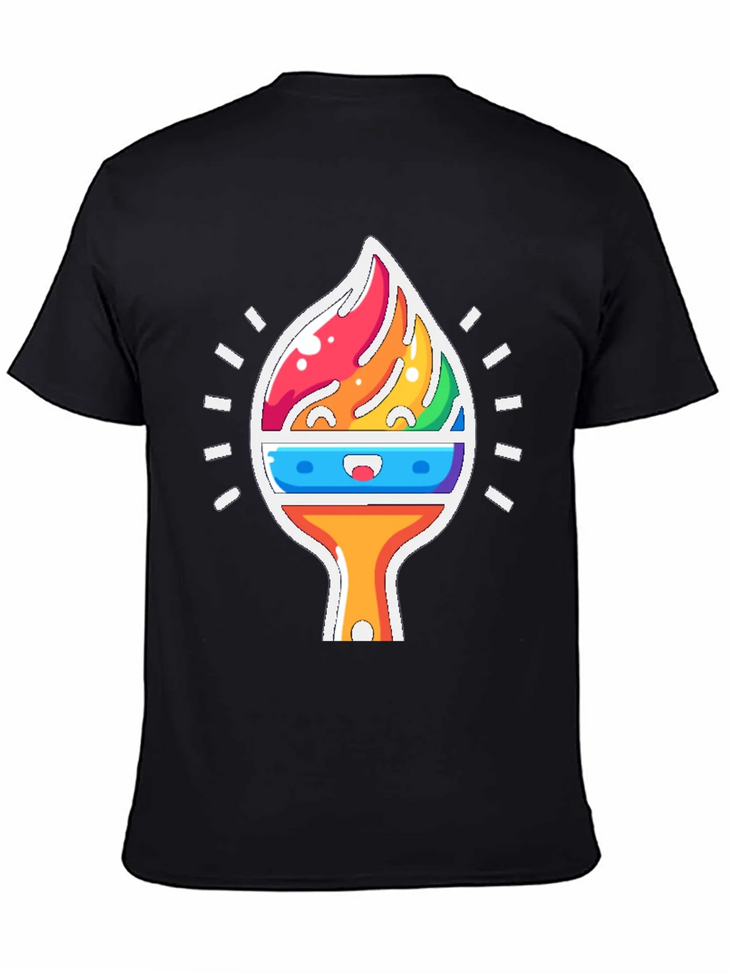 Rainbow Brushstroke Graphic Tee product image 7