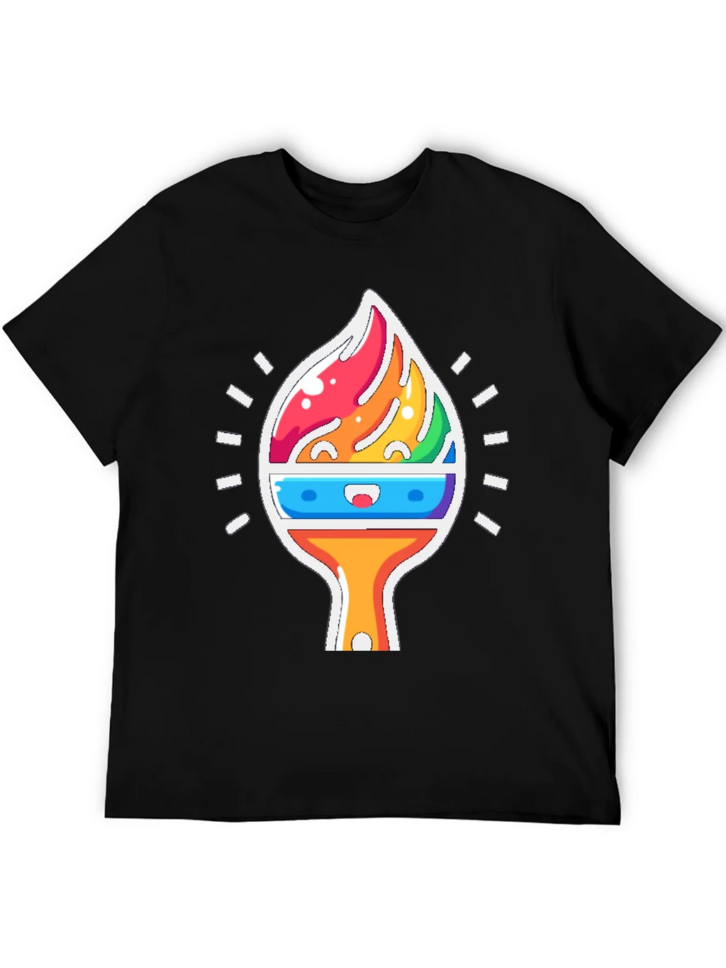 Rainbow Brushstroke Graphic Tee product image 8