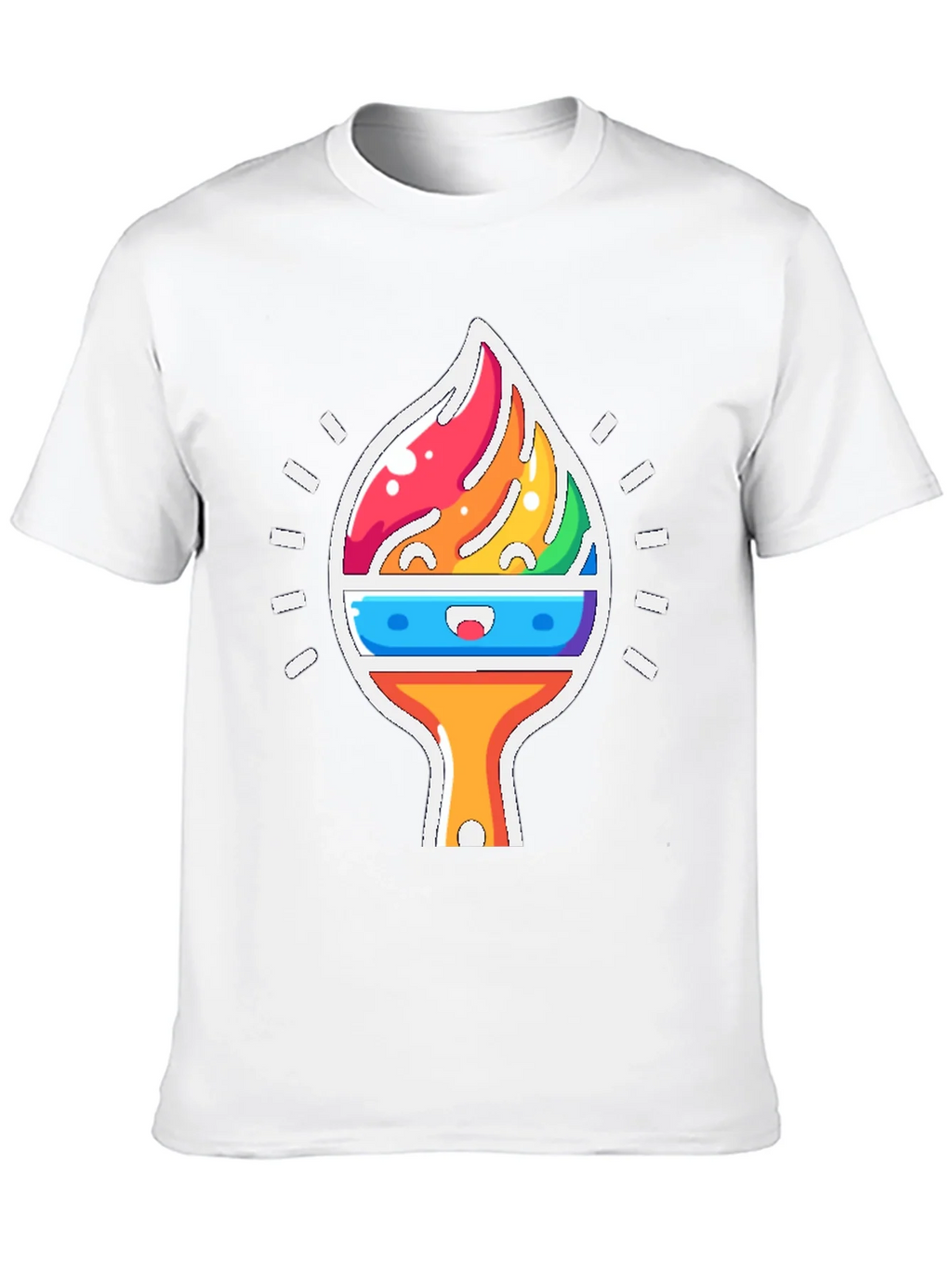 Rainbow Brushstroke Graphic Tee product image 12