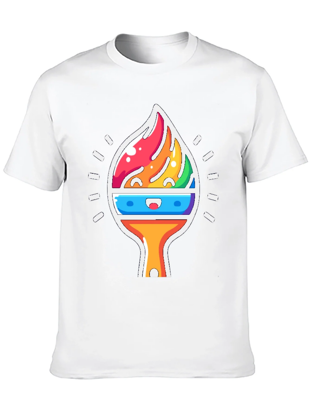 Rainbow Brushstroke Graphic Tee product image 12