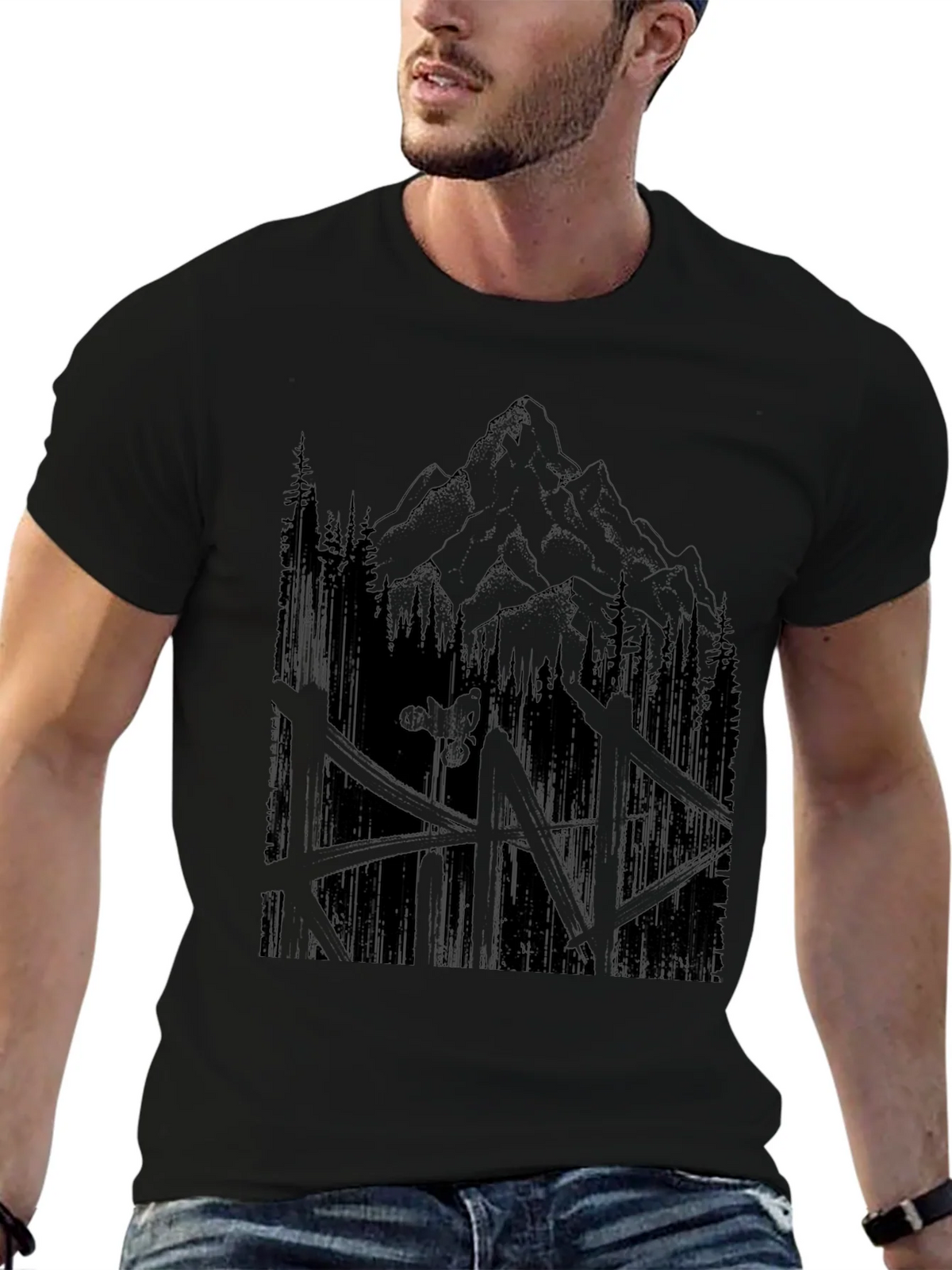 Mountain Biker Graphic Tee - Nature Adventure Shirt product image 9