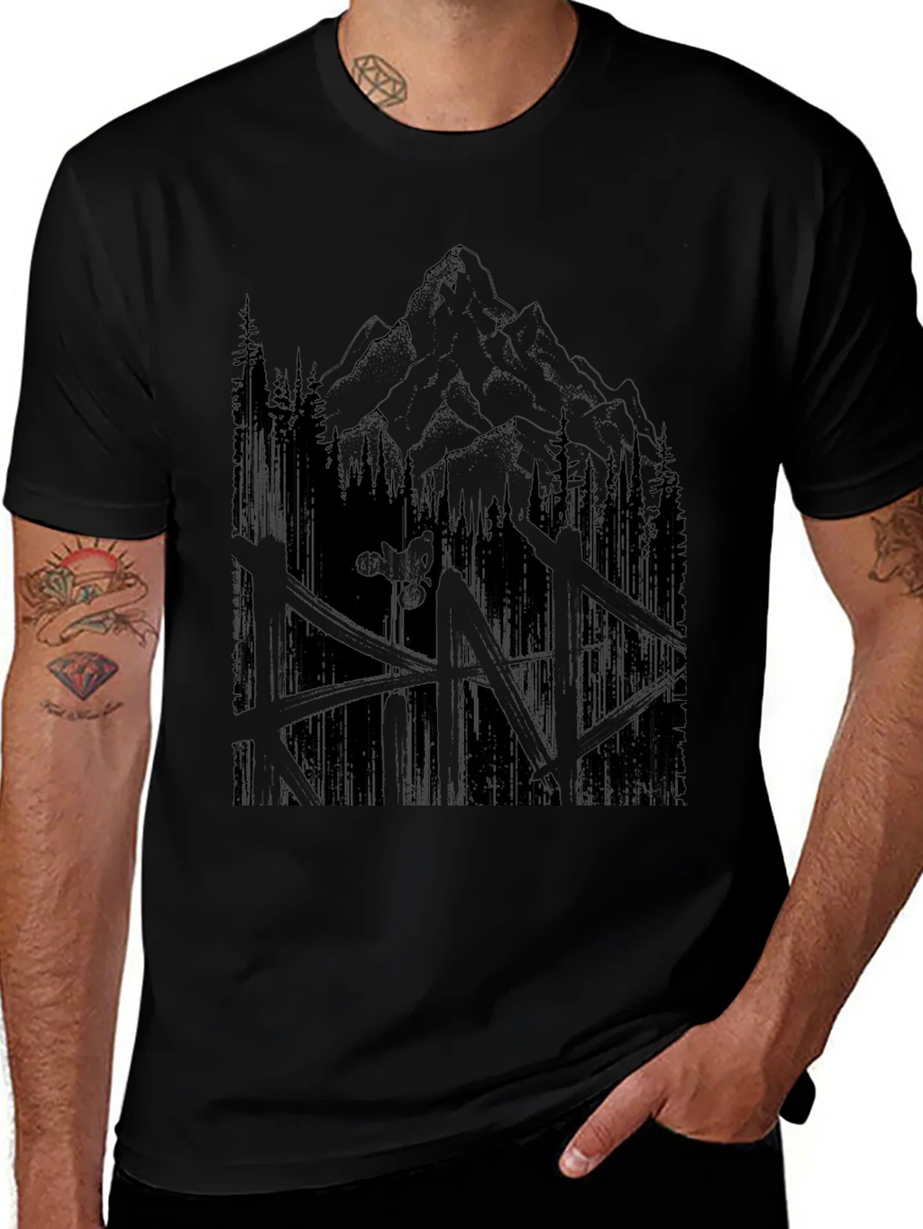 Mountain Biker Graphic Tee - Nature Adventure Shirt product image 1