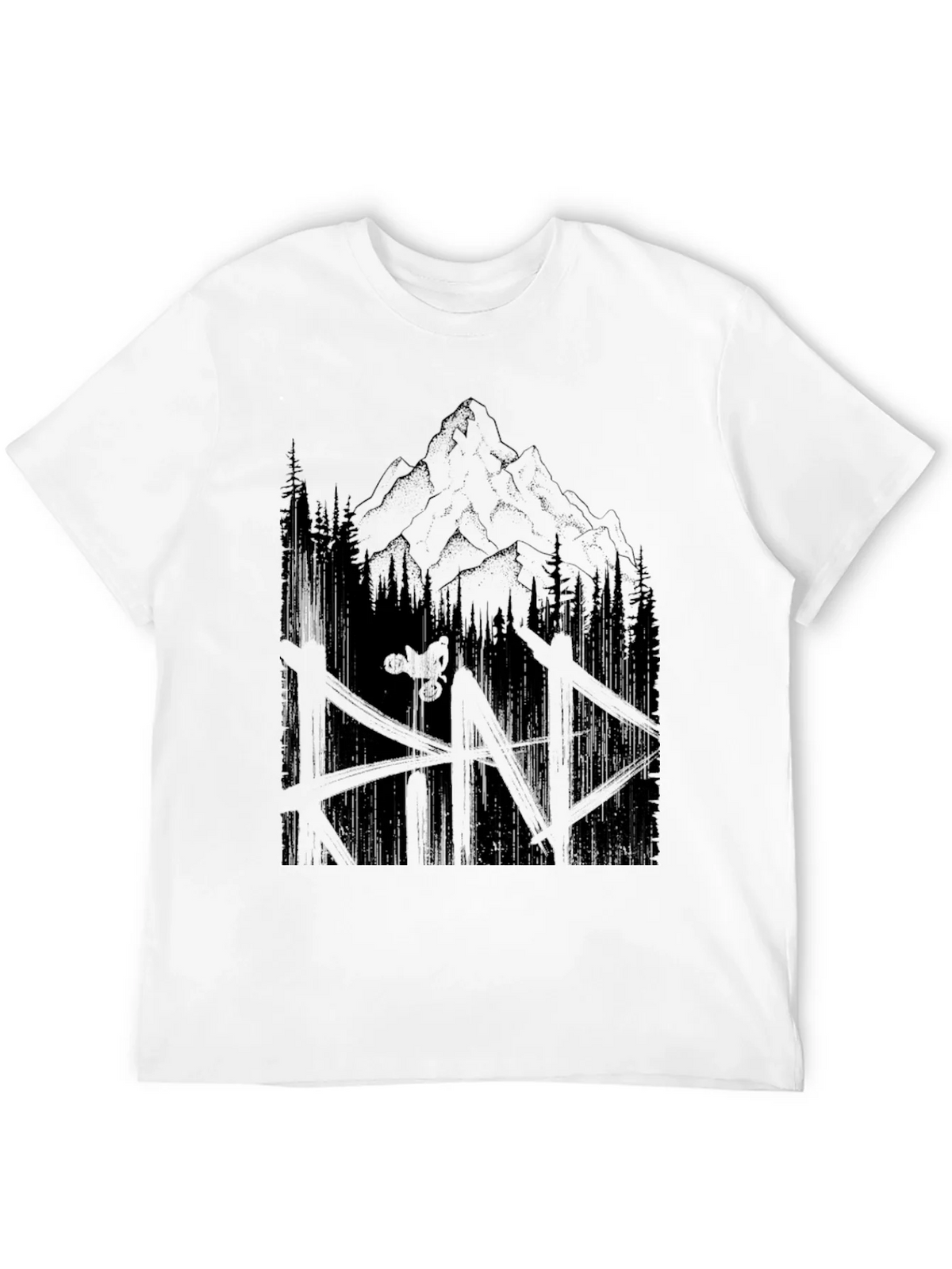 Mountain Biker Graphic Tee - Nature Adventure Shirt product image 3