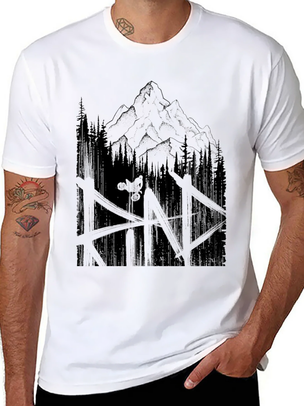 Mountain Biker Graphic Tee - Nature Adventure Shirt product image 10