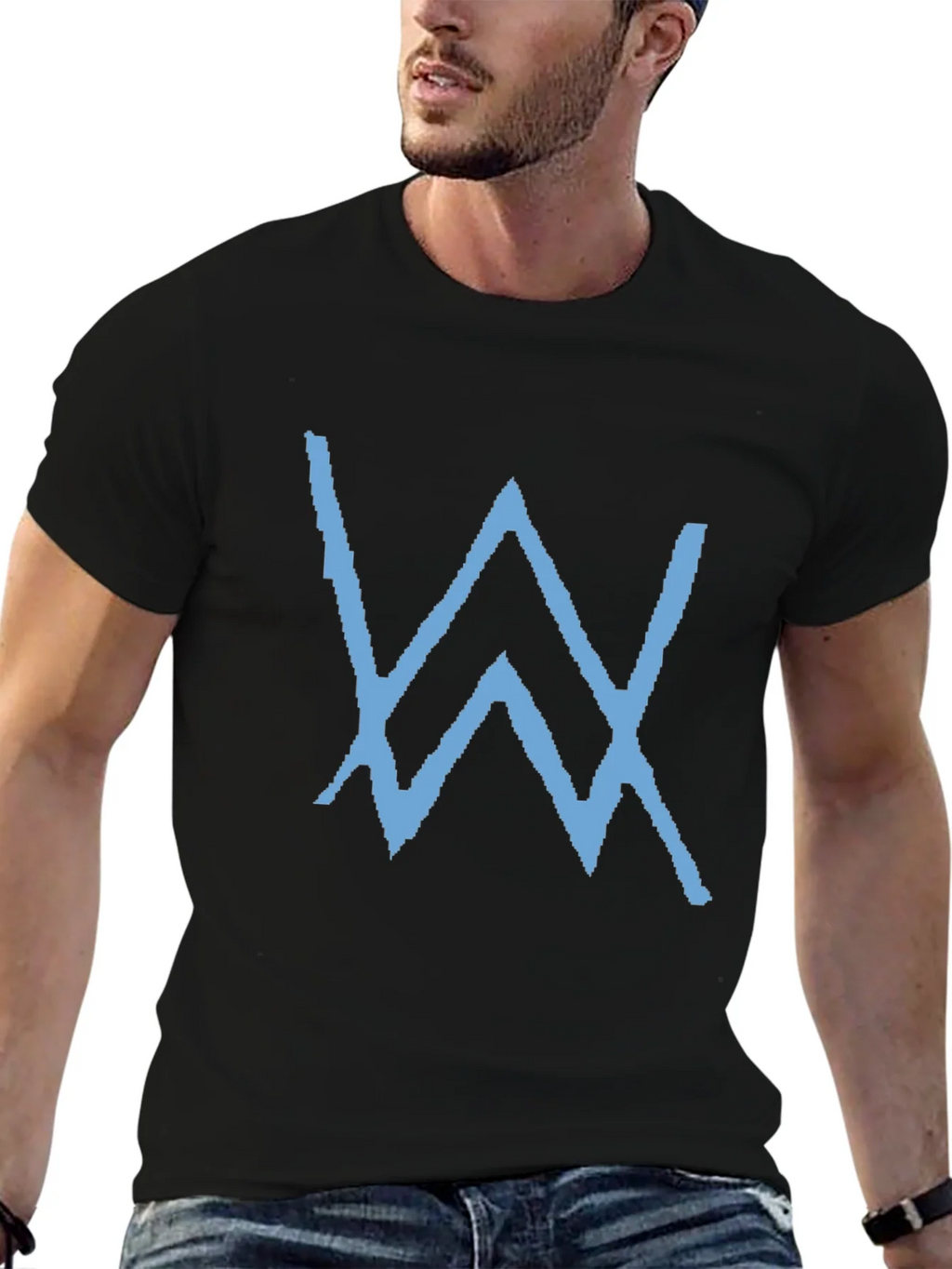 Black T-Shirt with Blue W Logo product image 9